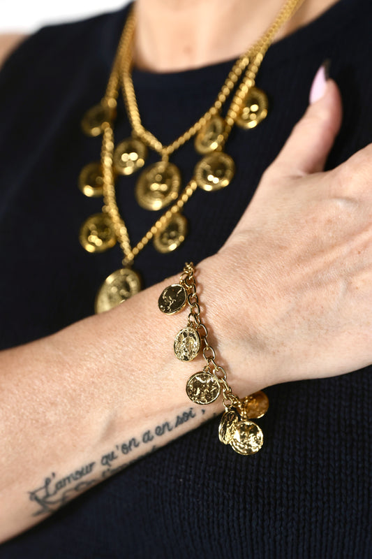 Bracelet Luna - Pampilles Dorées en acier inoxydable