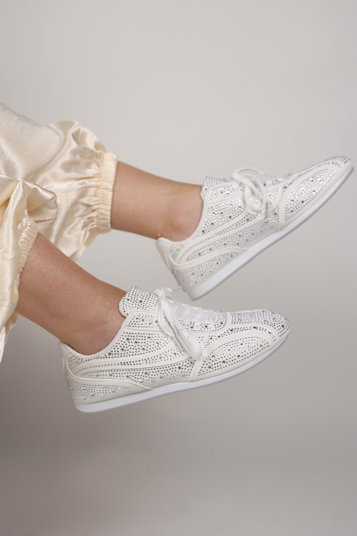 Baskets à strass Blanches