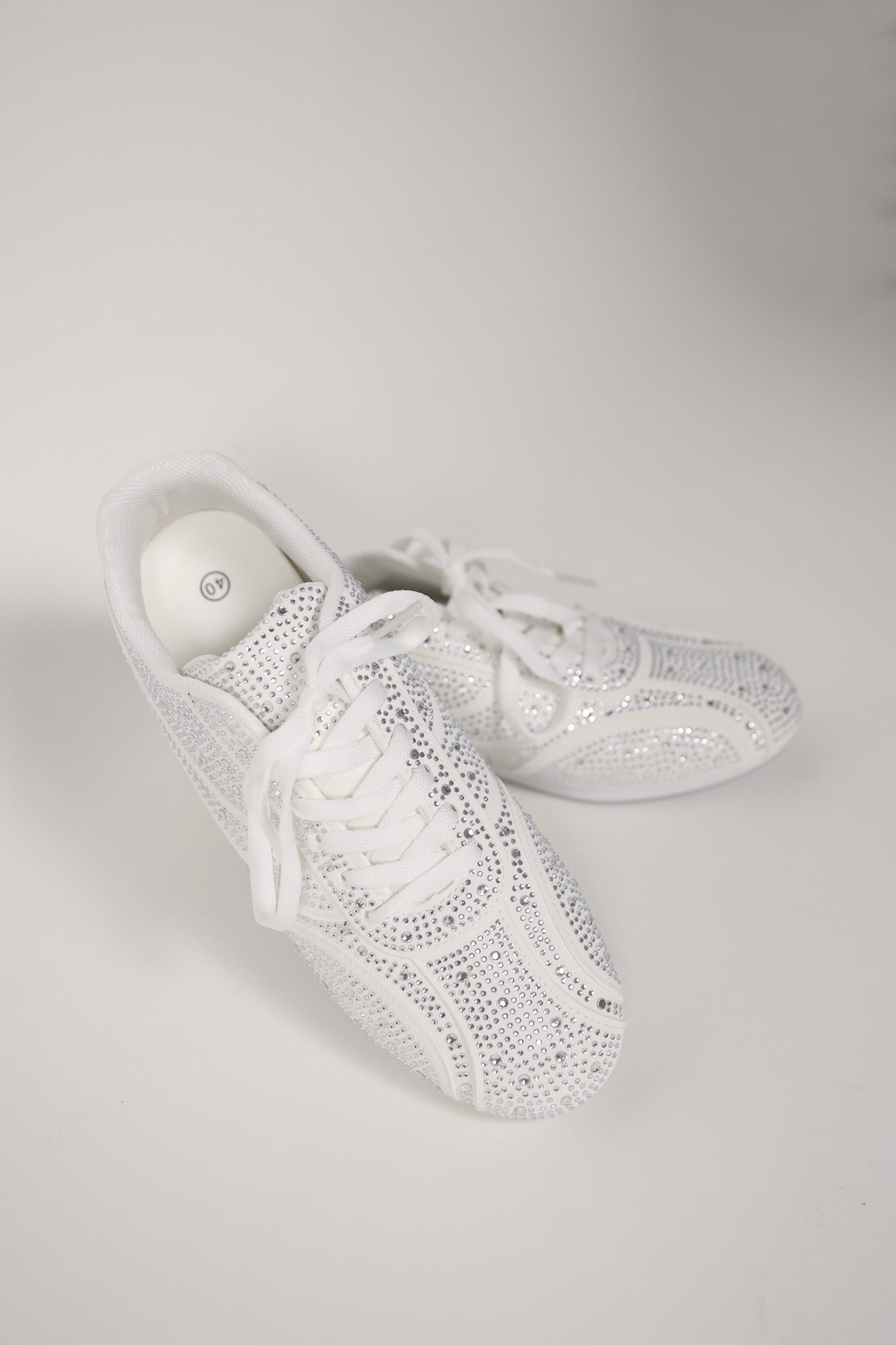 Baskets à strass Blanches