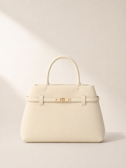 Sac à Main prestige Grand Format Beige Crème