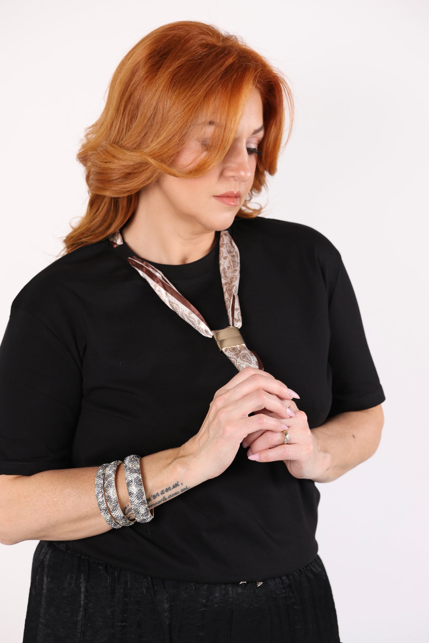 T-shirt Naïs avec foulard intégré