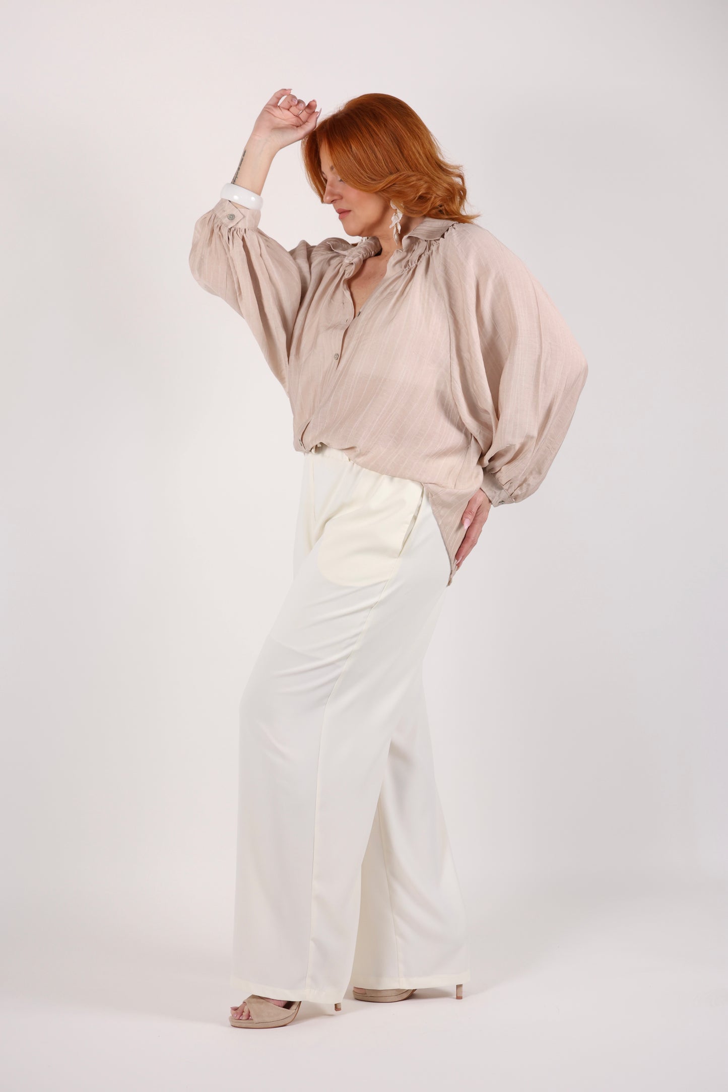 Pantalon fluide blanc Espoir